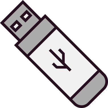 usb simge vektör illüstrasyonu