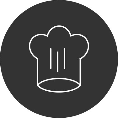 Şef şapka simgesinin vektör çizimi