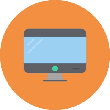 bilgisayar monitör simgesini vektör çizim 