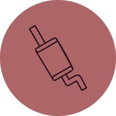 Egzoz. Web simgesi basit illüstrasyon