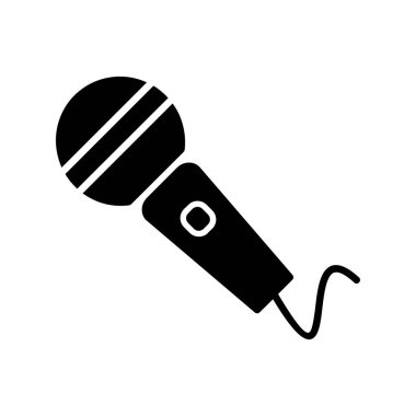 Karaoke simgesi, vektör illüstrasyonu