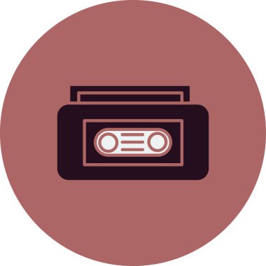 Video kaset. Web simgesi basit illüstrasyon