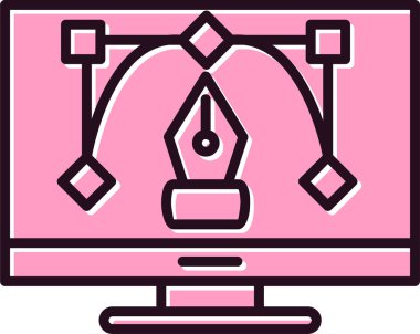 Kalem aleti. Web simgesi basit illüstrasyon