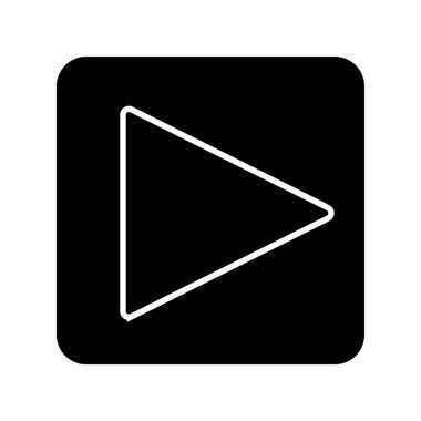 Oynayın. Web simgesi basit illüstrasyon 