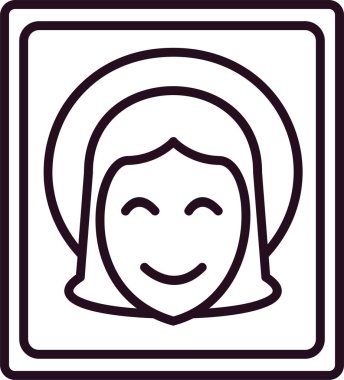 Portre simgesi vektör illüstrasyonu