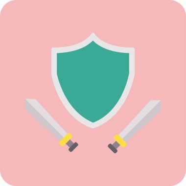 kalkan ağ simgesi basit illüstrasyon