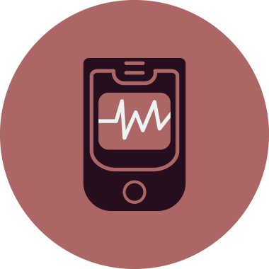 Oksimetre simgesinin vektör illüstrasyonu