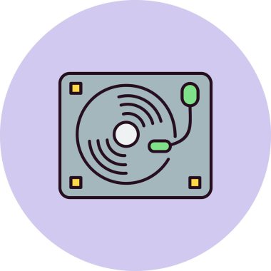 Döner tablonun vektör çizimi 