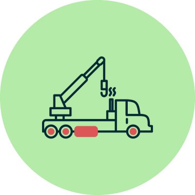 Vinç. Web simgesi basit illüstrasyon 