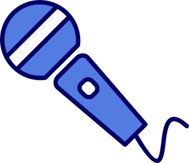 Karaoke simgesi, vektör illüstrasyonu