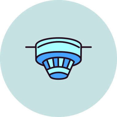 Duman dedektörü simgesinin vektör çizimi