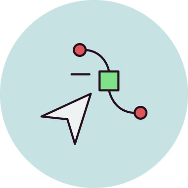 Bezier. Web simgesi basit illüstrasyon