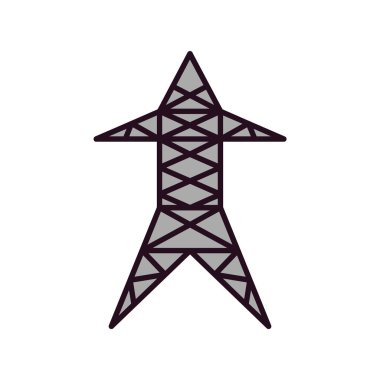 Elektrik direği. Web simgesi basit illüstrasyon 