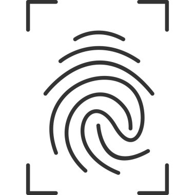 parmak izi ikonu vektör illüstrasyonu