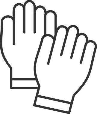 Eldiven simgesinin vektör çizimi