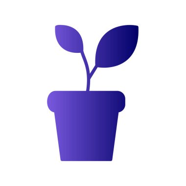 bitki pot ikonu vektör illüstrasyonu 