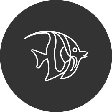 Kelebek Balık simgesi vektör çizimi