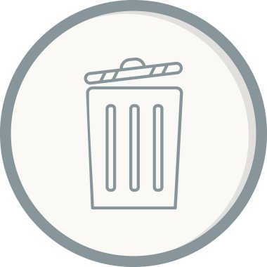 Çöp kutusu simgesi. özet çizimi 