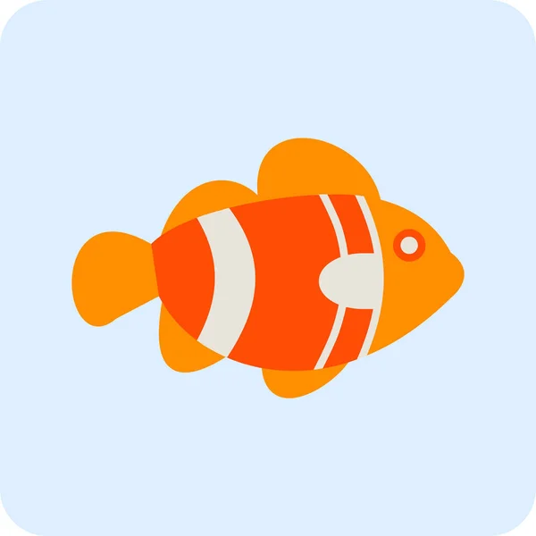 Clown Fish Icon Vector Illustration — Image vectorielle