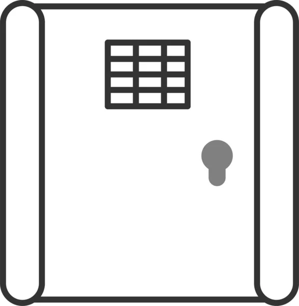 Illustration Vectorielle Icône Porte Prison — Image vectorielle
