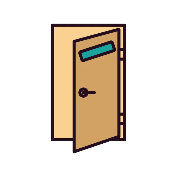 Door Icon Flat Design Illustration Web Mobile Devices — Archivo Imágenes Vectoriales