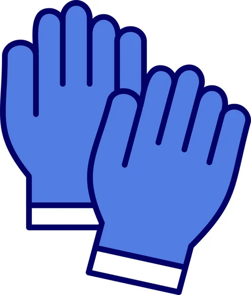 Vector Illustration Hand Gloves Icon — Vector de stock