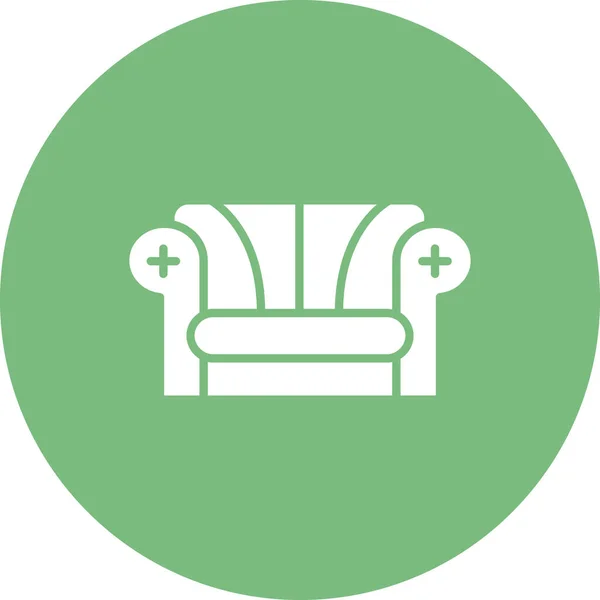 Sofa Web Icon Simple Design — Vettoriale Stock