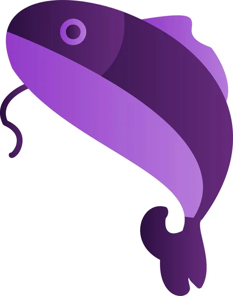 Cat Fish Icon Vector Illustration — Vector de stock