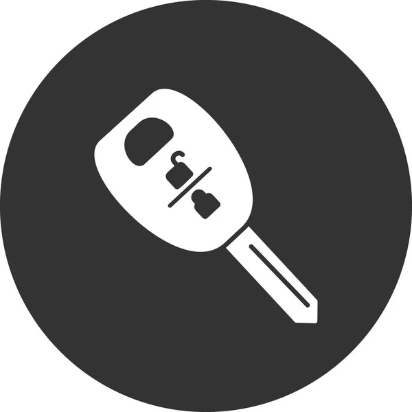 Vector Illustration Car Key Icon — Vetor de Stock