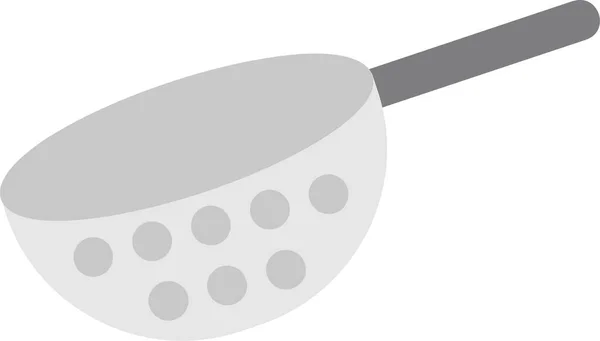 Strainer Icon Outline Illustration Frying Pan Vector Icons Web — Stock Vector