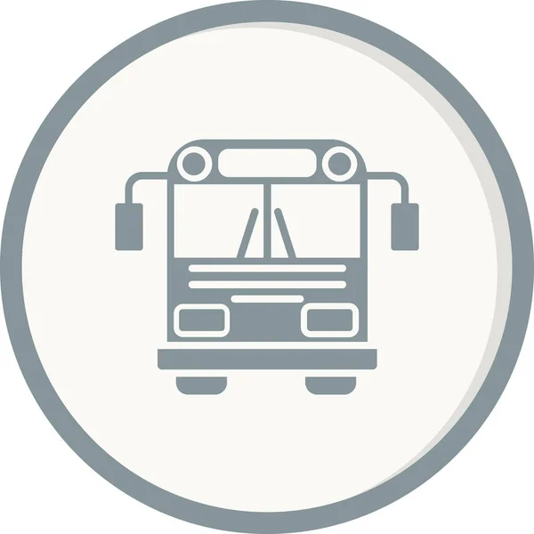 Icono Del Autobús Escolar Vector Ilustración — Archivo Imágenes Vectoriales