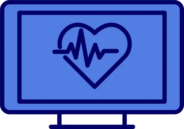 Heart Monitoring Web Icon Simple Illustration — Archivo Imágenes Vectoriales