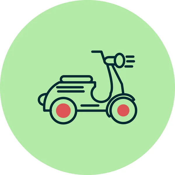 Vector Illustration Scooter Icon — Archivo Imágenes Vectoriales