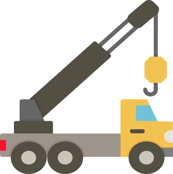 Vector Illustration Crane Truck Icon — Vetor de Stock