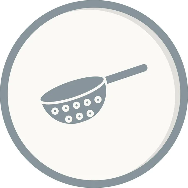 Strainer Icon Outline Illustration Frying Pan Vector Icons Web — Archivo Imágenes Vectoriales