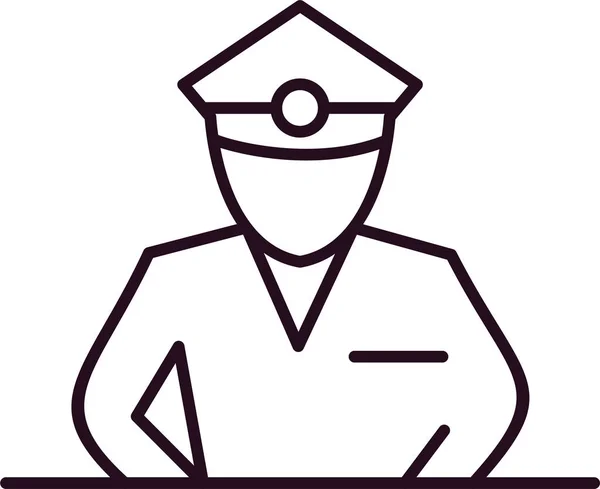Policial Ícone Vetor Ilustração —  Vetores de Stock