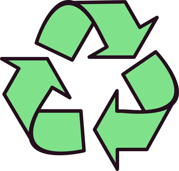 Vektorillustration Des Recyclings Moderner Symbole — Stockvektor