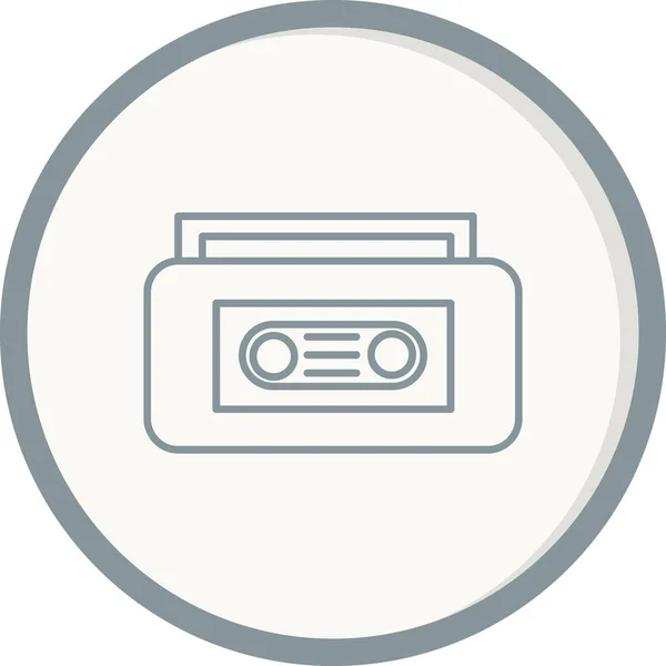 Video Tape Web Icon Simple Illustration — ストックベクタ