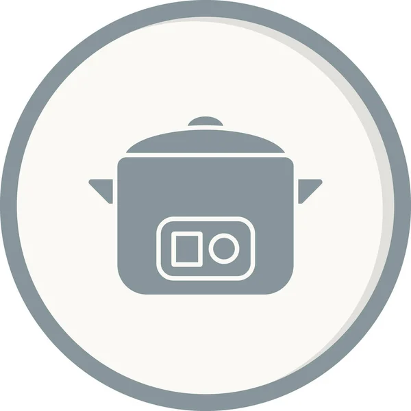 Vector Illustration Modern Rice Cooker Icon — Stock Vector