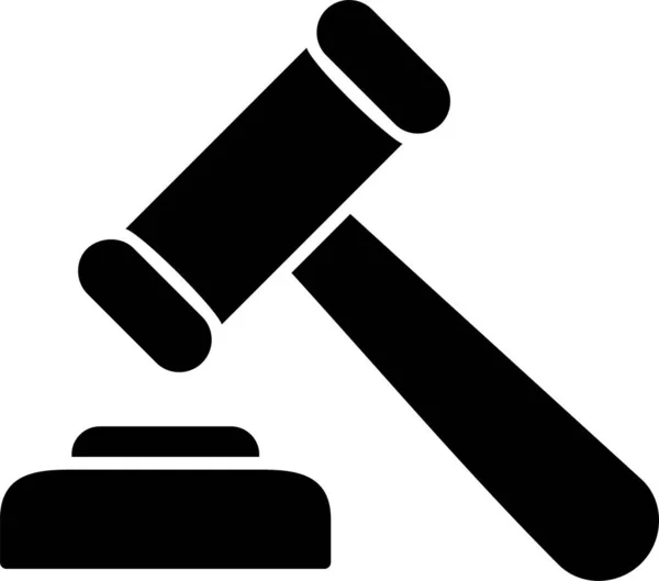 Judge Hammer Web Icon Simple Illustration —  Vetores de Stock
