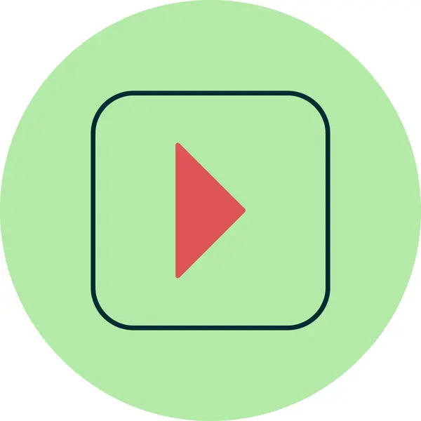 Video Çalma Düğmesinin Vektör Illüstrasyonu — Stok Vektör