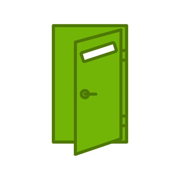 Door Icon Flat Design Illustration Web Mobile Devices — Vetor de Stock