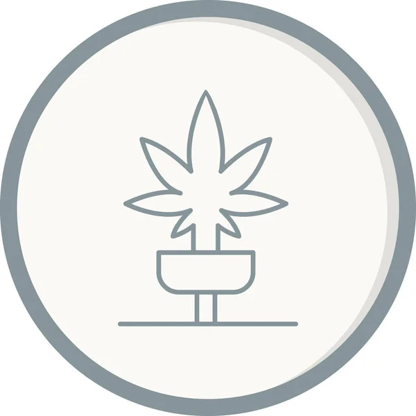 Marijuana Icon Vector Illustration — Stok Vektör