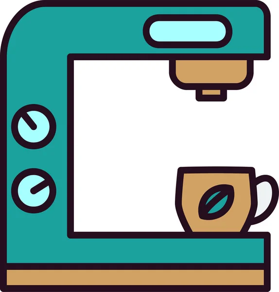 Kaffeemaschine Symbol Vektor Illustration — Stockvektor