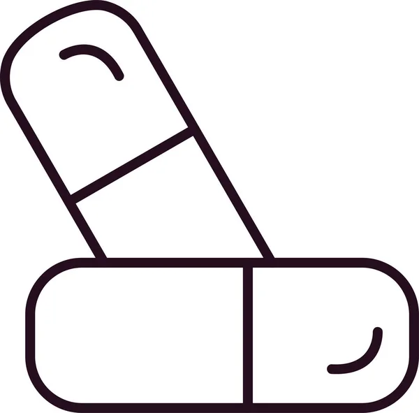 Kapsel Symbol Vektor Illustration — Stockvektor