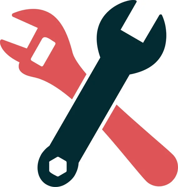 Cross Wrenches Web Icon Simple Design — Stockvektor