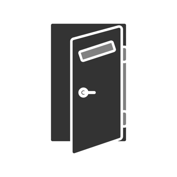 Icono Puerta Ilustración Diseño Plano Para Dispositivos Web Móviles — Vector de stock