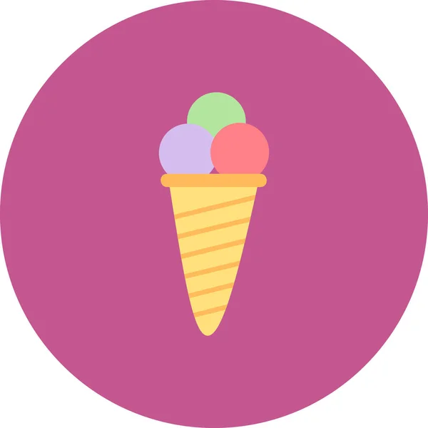 Ice Cream Icon Thin Line Style — Stock Vector