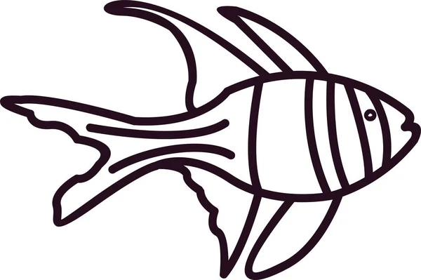 Banggai Cardinal Fish Icon Vector Illustration — 스톡 벡터