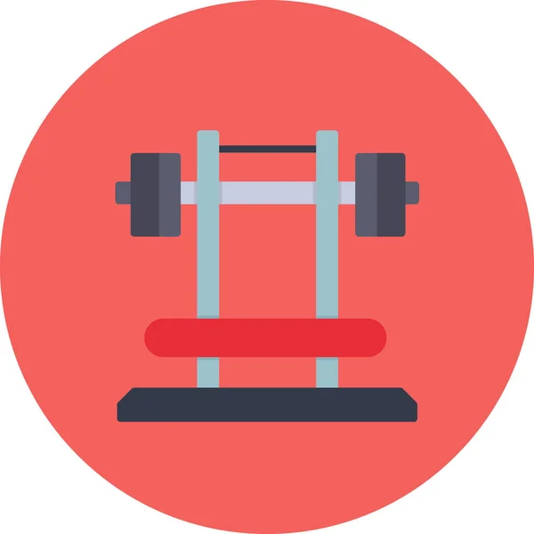 Gimnasio Vector Simple Icono Plano — Archivo Imágenes Vectoriales